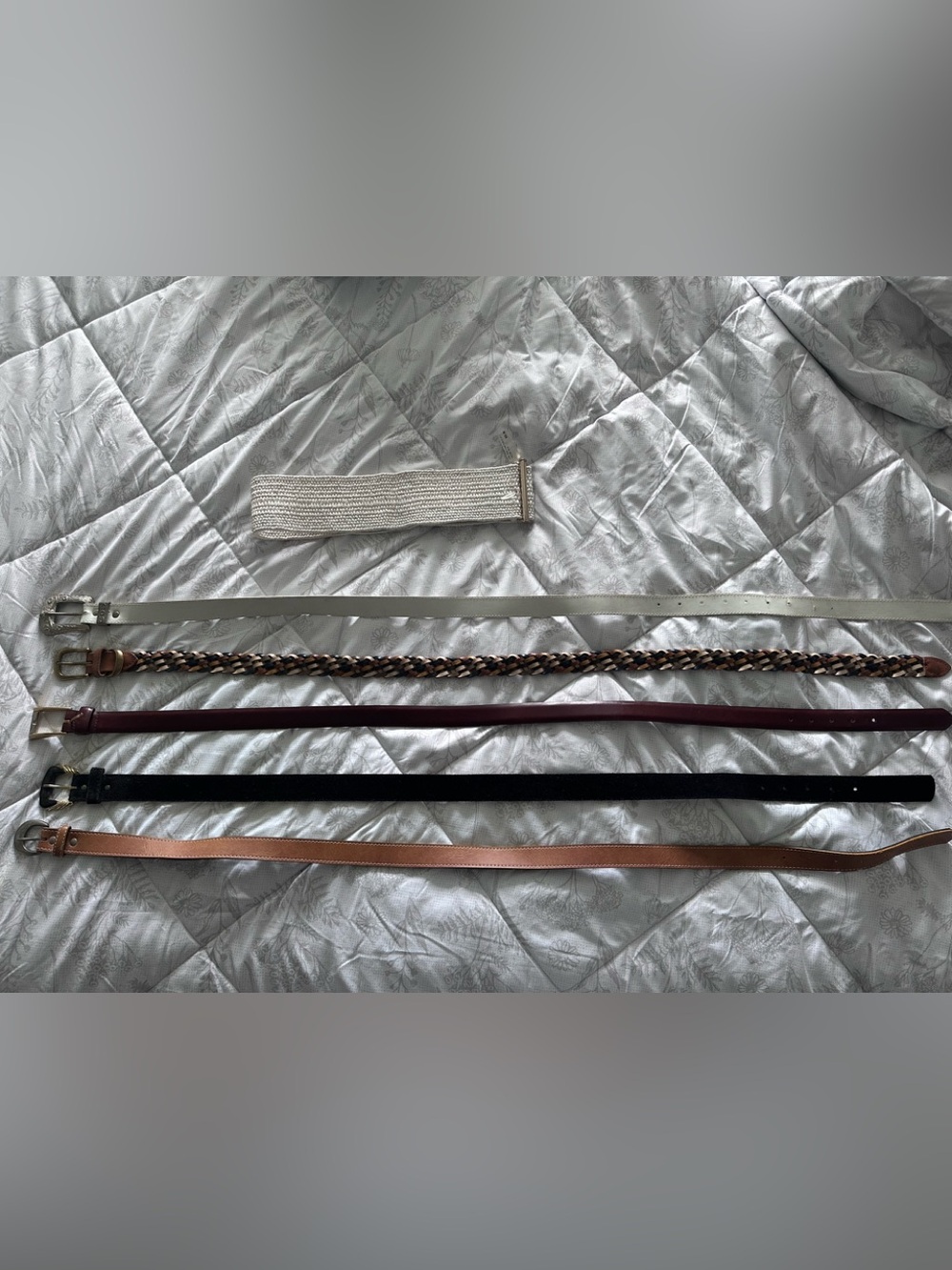 Vintage Women’s Belts bundle- White, Brown,Black Leather